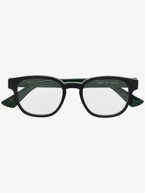 Gucci Eyewear Eckige Brille mit Logo-Detail