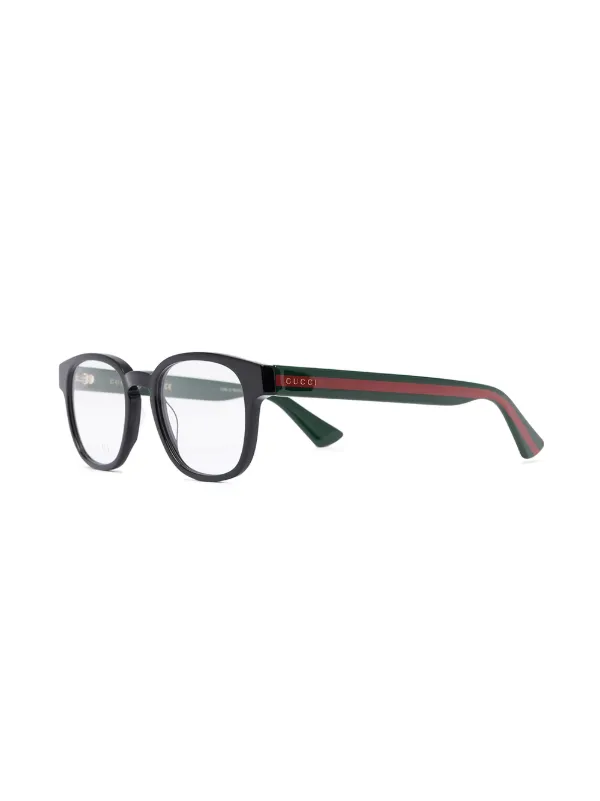 Gucci Eyewear square-frame logo-detail Glasses Green FARFETCH IN
