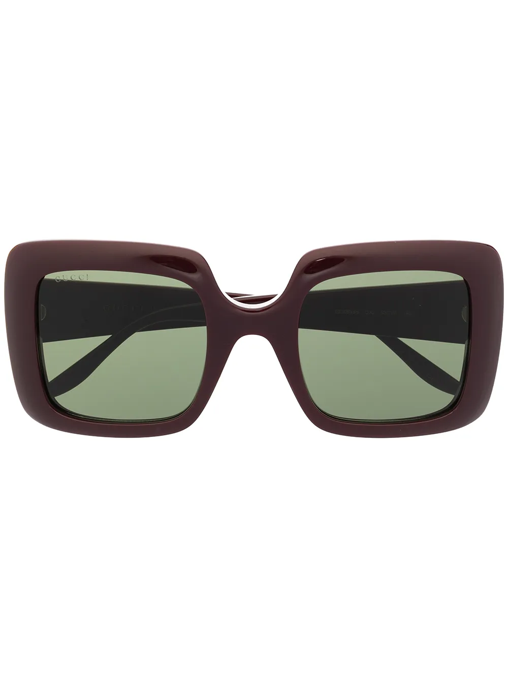 Gucci Interlocking G Oversized Square Acetate Sunglasses In 003 Red Modesens