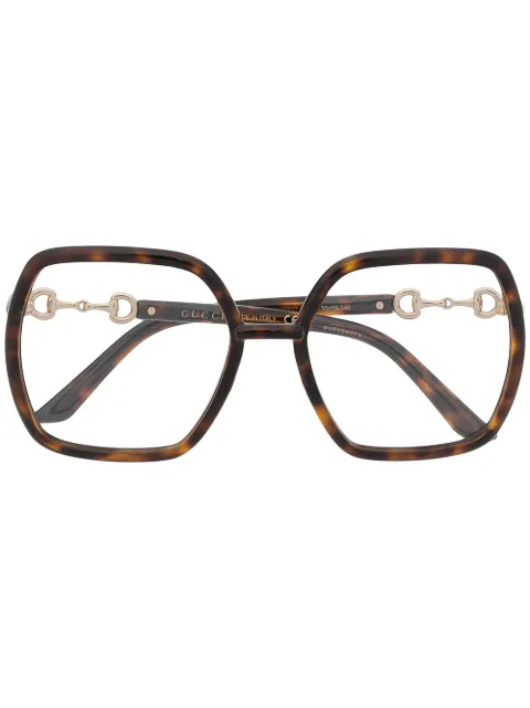 Gucci Eyewear Horsebit-detail oversized glasses