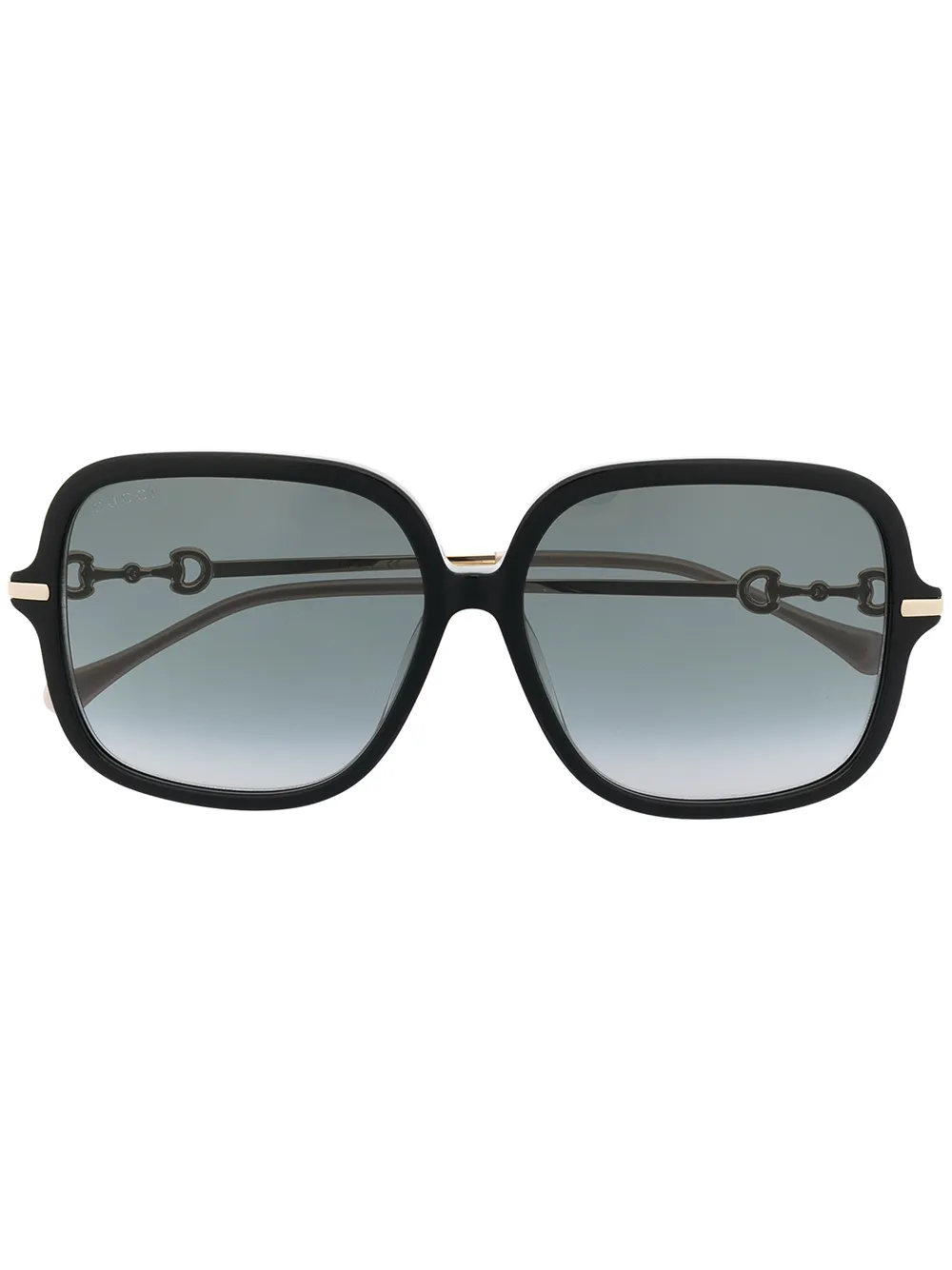 Gucci Eyewear Eckige Sonnenbrille - Schwarz