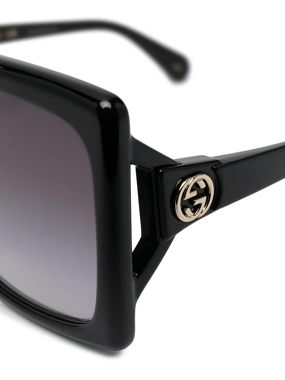 фото Gucci eyewear солнцезащитные очки в квадратной оправе с логотипом interlocking g