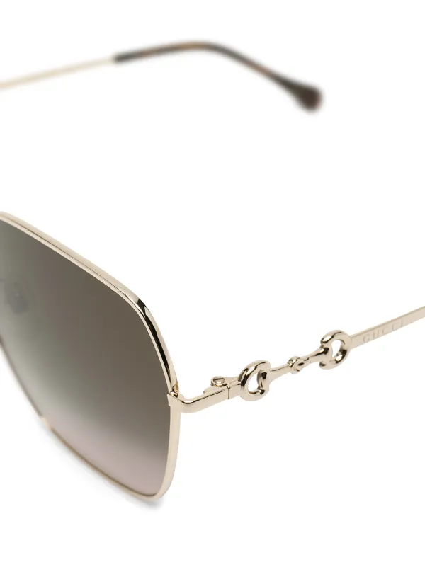 Gucci Eyewear ホースビット オーバーサイズ サングラス 通販 - FARFETCH