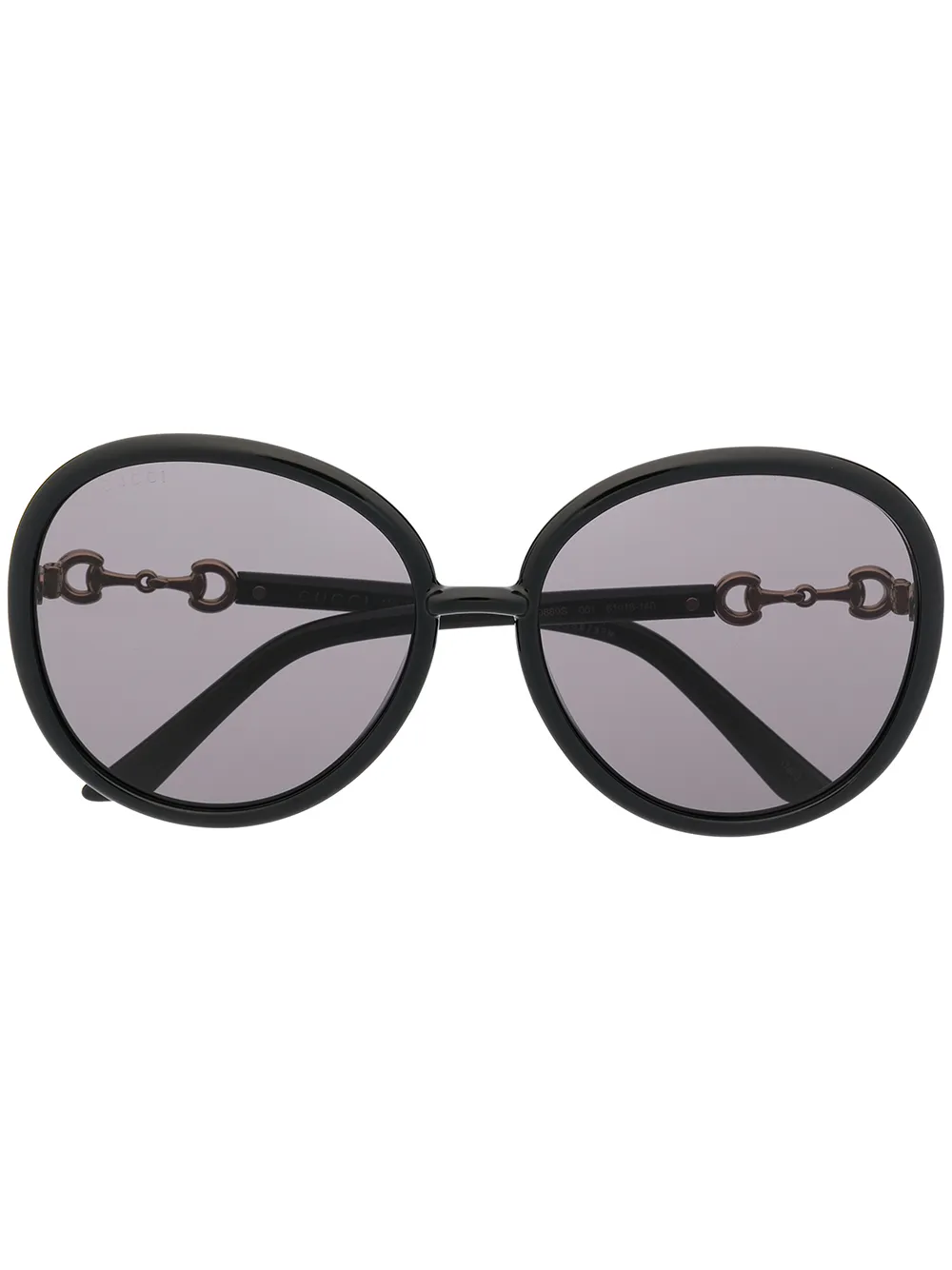 фото Gucci eyewear массивные солнцезащитные очки в круглой оправе