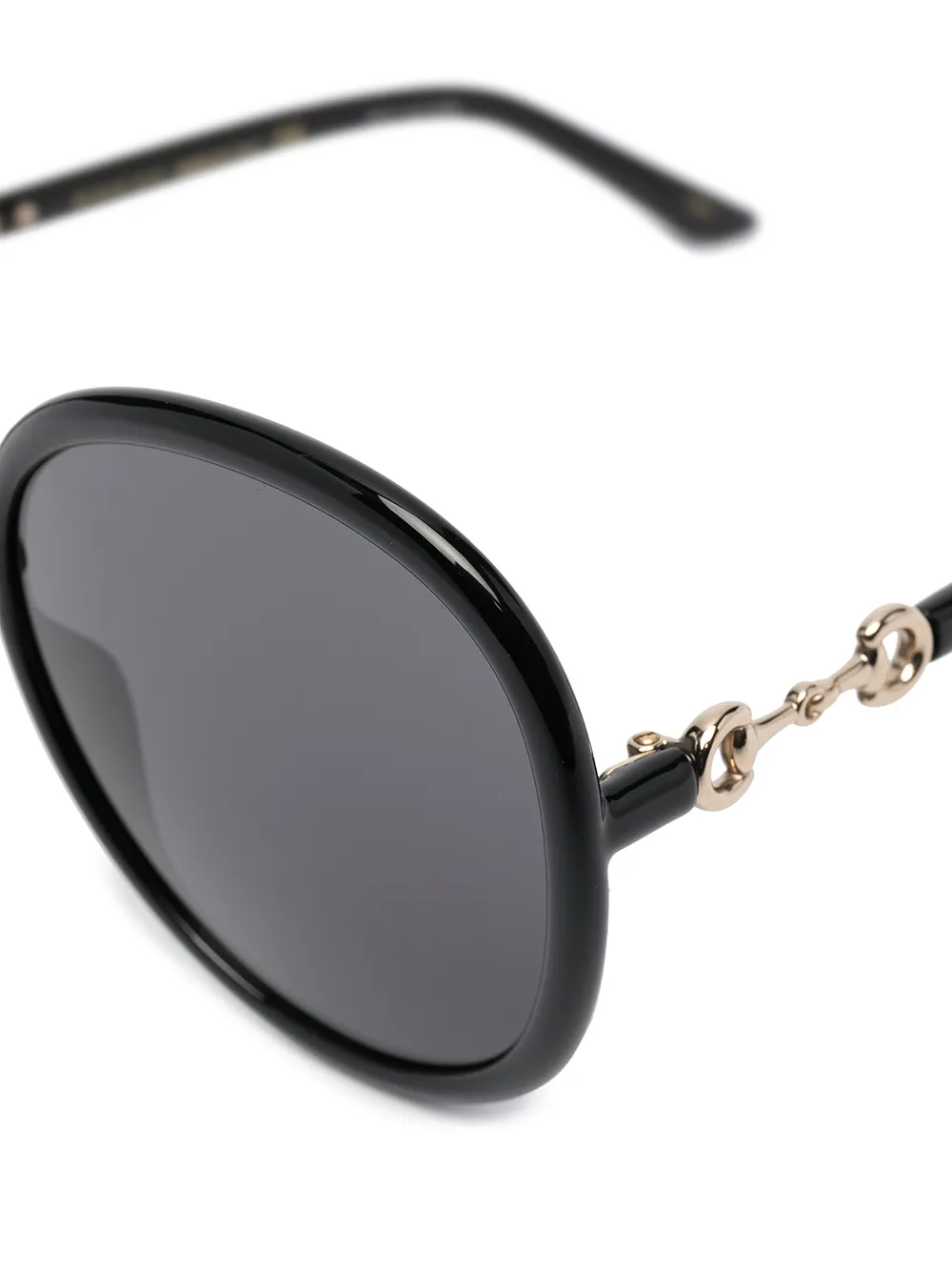 фото Gucci eyewear массивные солнцезащитные очки в круглой оправе