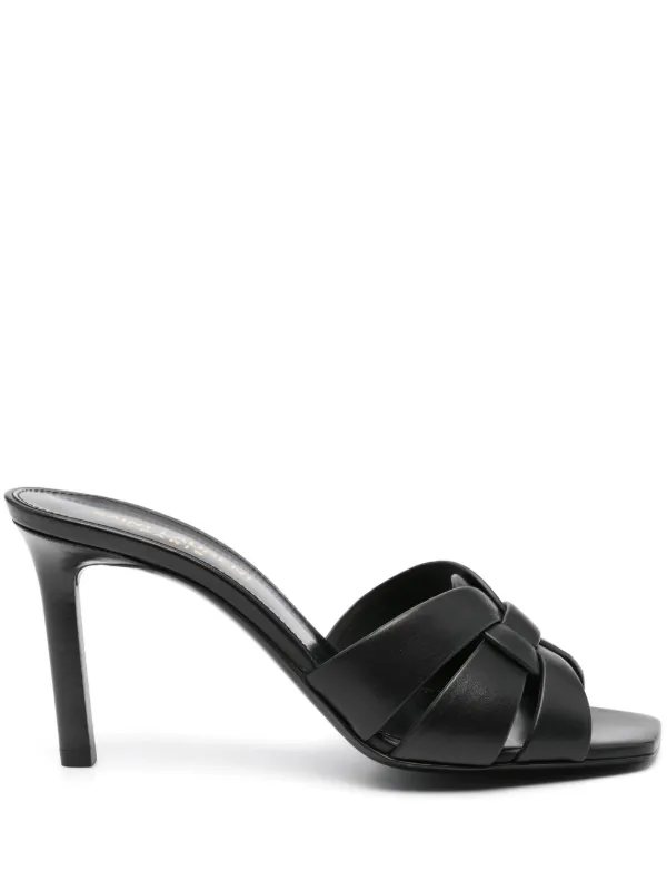 ★SAINT LAURENT★トリビュートヒルミュール Saint Laurent トリビュート 85mm ミュール | ブラック