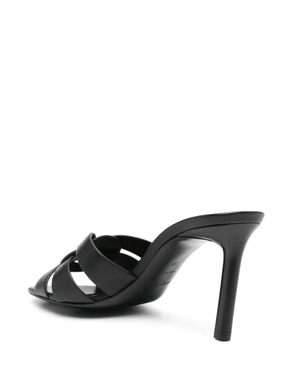 Saint Laurent トリビュート 85mm ミュール | ブラック