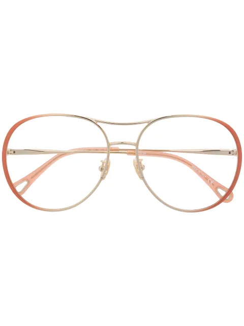 Chloé Eyewear oversize pilot-frame glasses