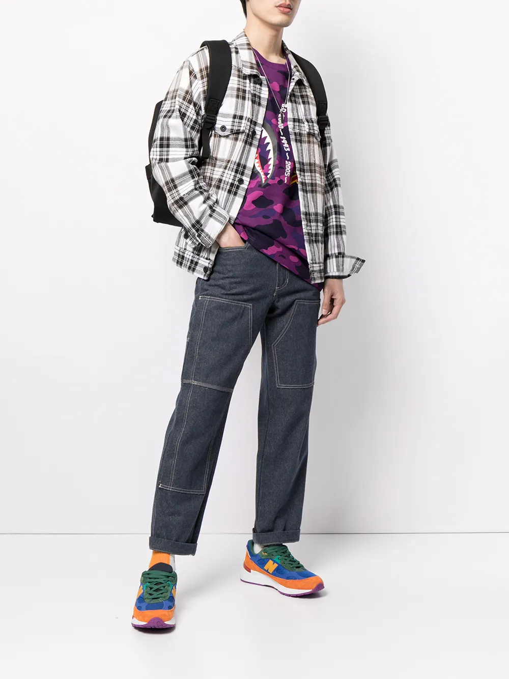 фото A bathing ape® футболка color camo shark