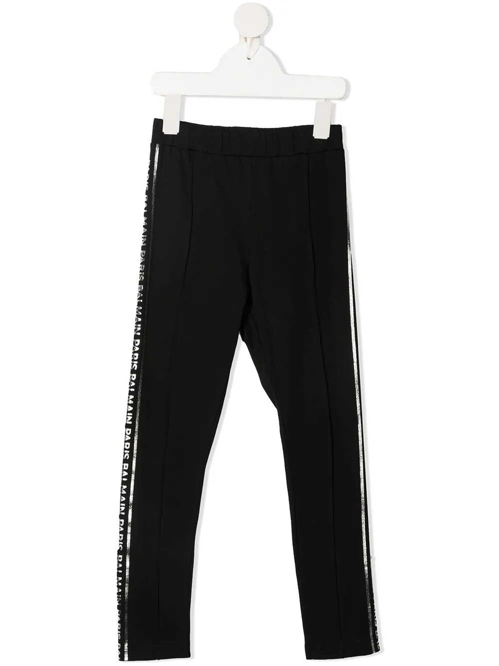 

Balmain Kids leggins con franjas del logo - Negro