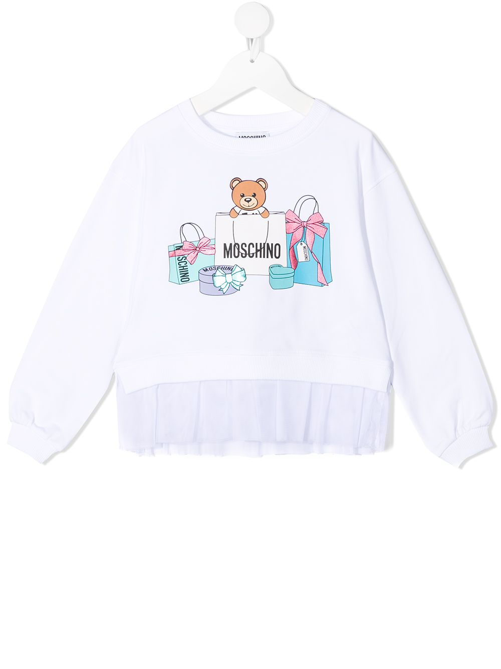 фото Moschino kids толстовка с принтом teddy bear