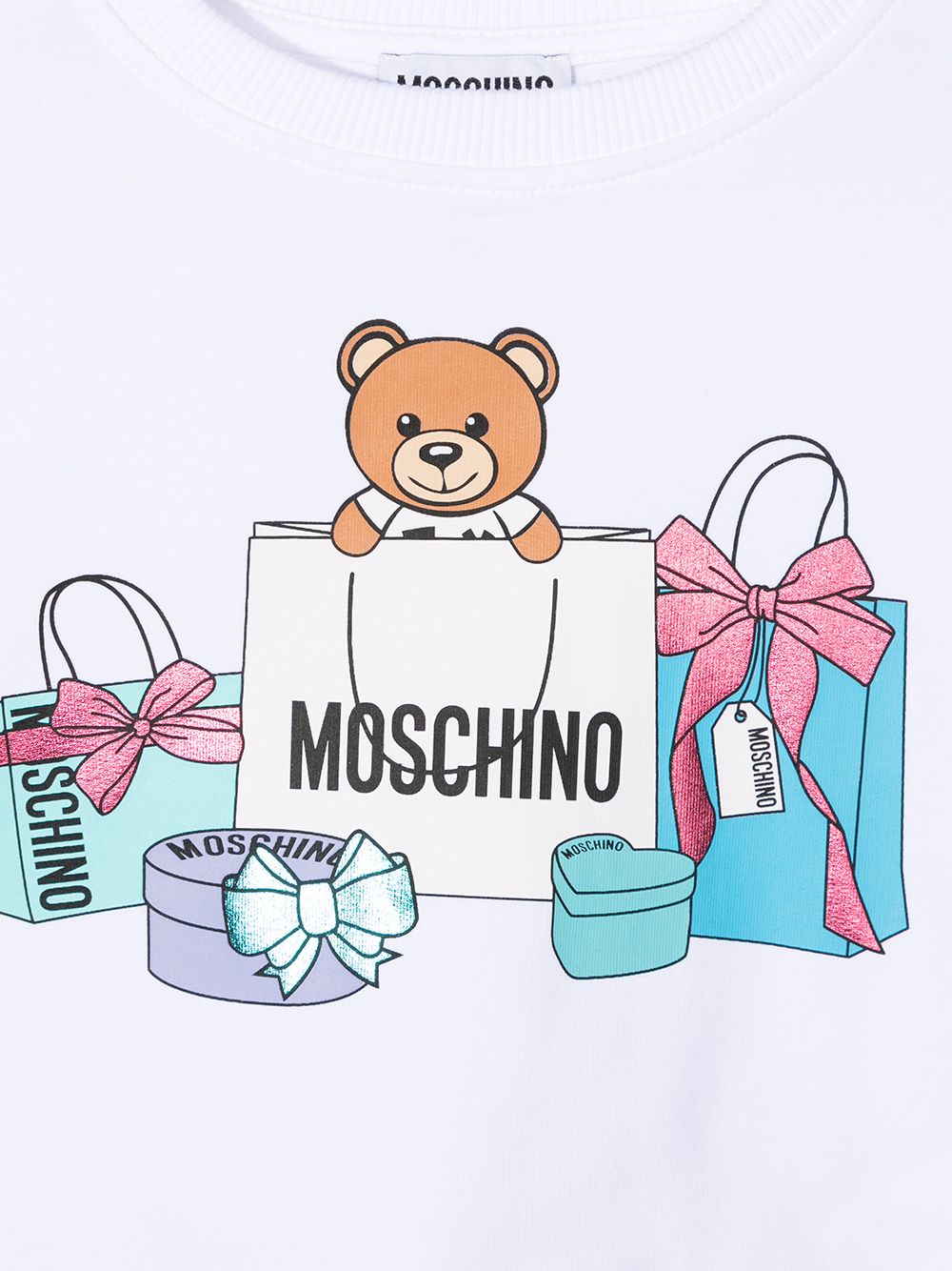 фото Moschino kids толстовка с принтом teddy bear