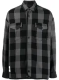 Facetasm check-print button-up shirt - Black