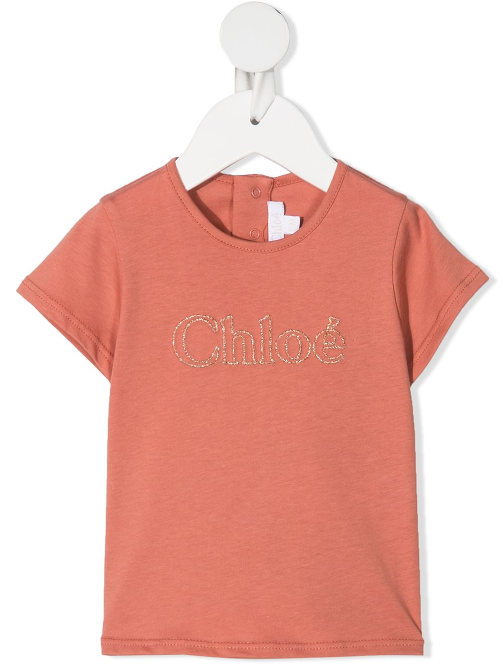 фото Chloé kids футболка с кристаллами