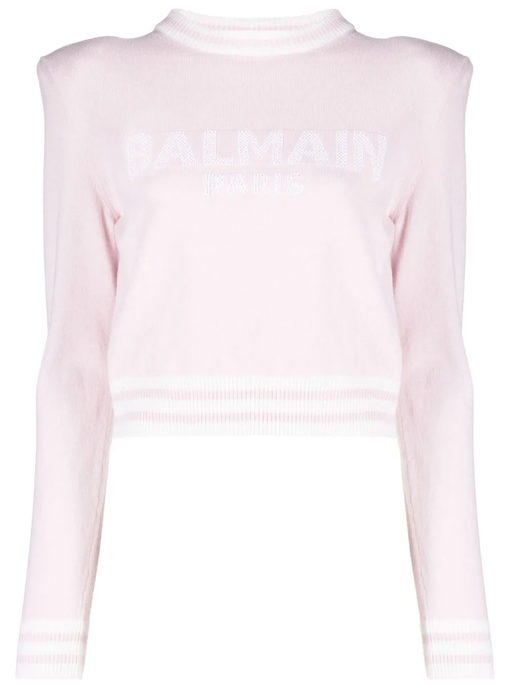 Balmain джемпер вязки интарсия с логотипом 83600₽