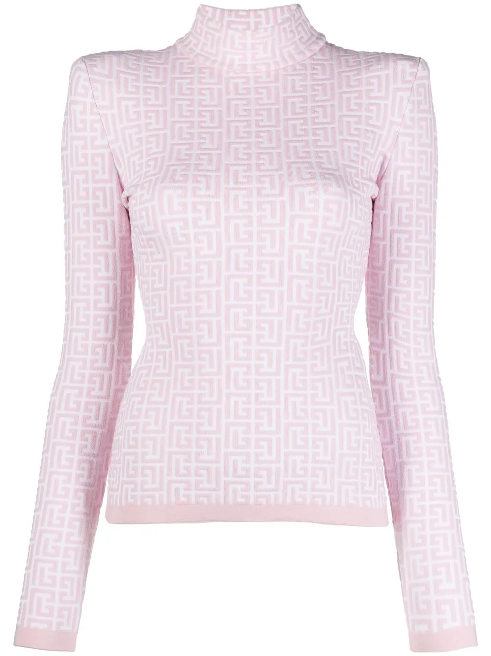 

Balmain monogram jacquard jumper - Pink