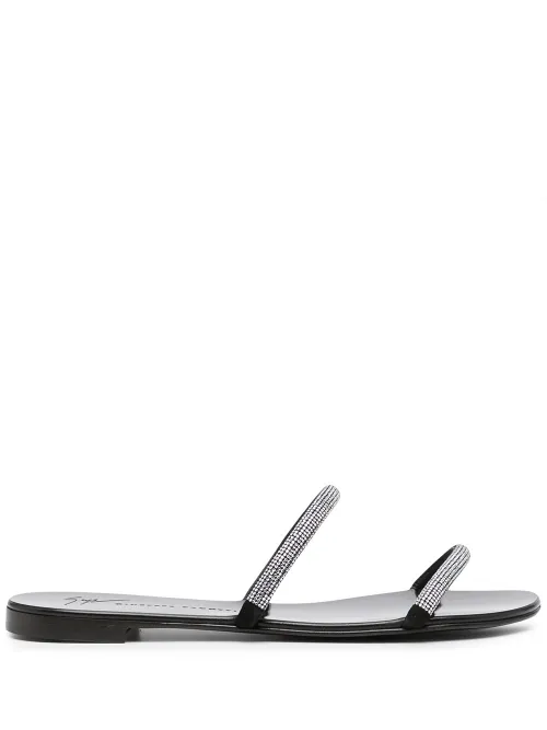 Sandales Croisette à ornements en cristal - Giuseppe Zanotti - Modalova