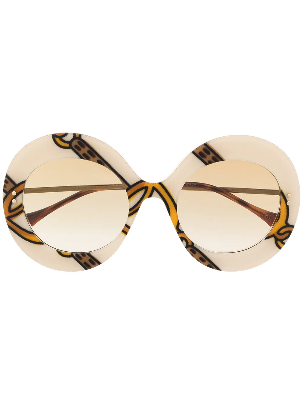 фото Gucci eyewear солнцезащитные очки в массивной круглой оправе