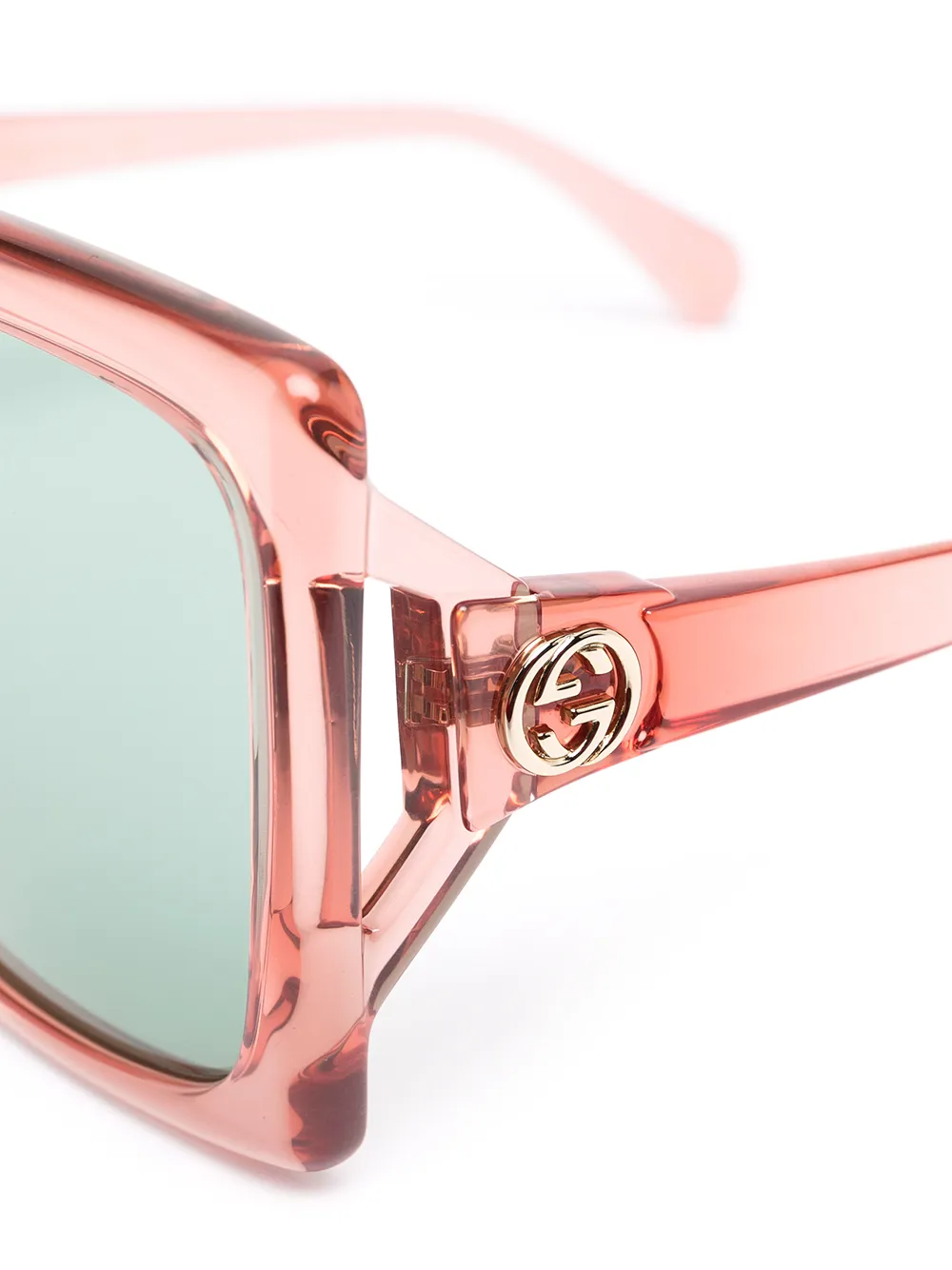 фото Gucci eyewear солнцезащитные очки в массивной оправе
