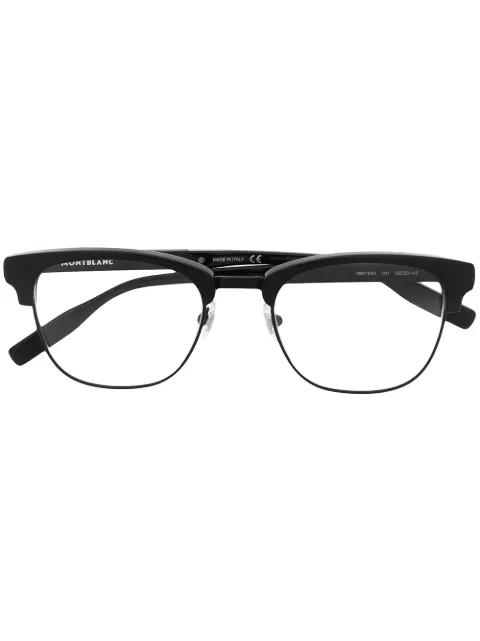 MONT BLANC EYEWEAR matte-finish wayfarer-frame glasses