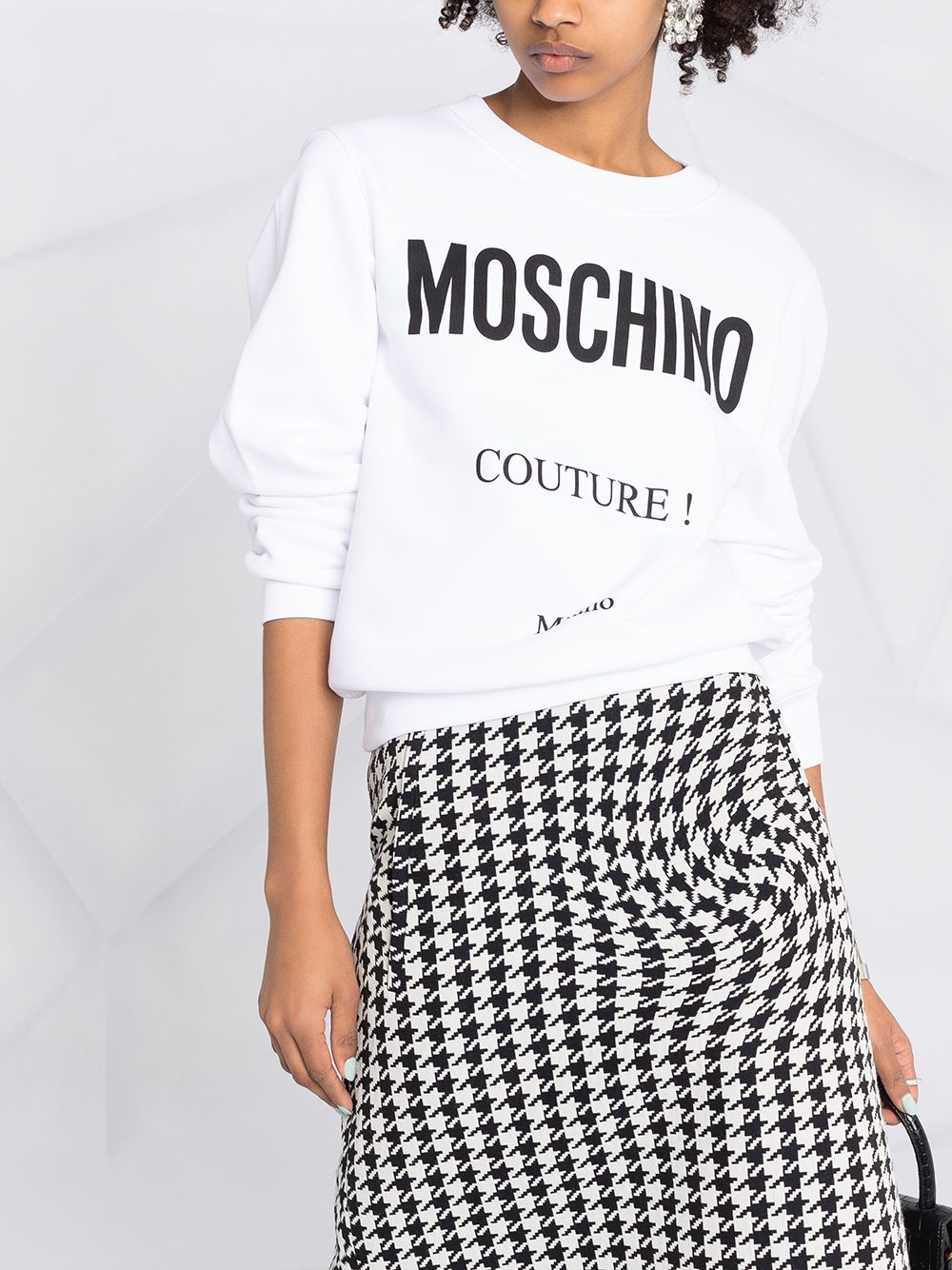 фото Moschino толстовка с круглым вырезом и логотипом