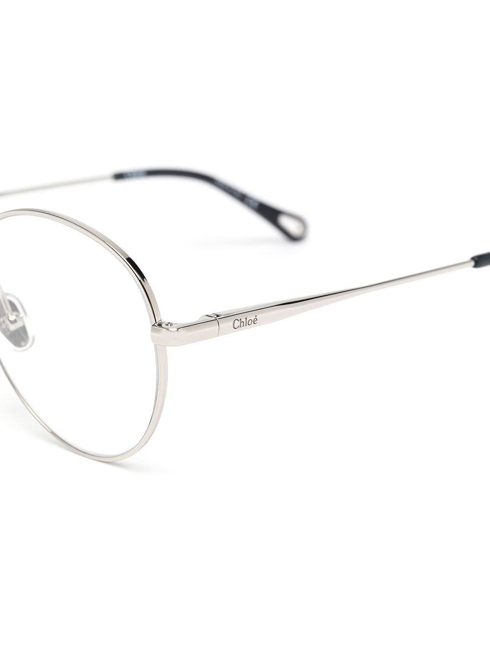Shop Chloé Round Wire-frame Glasses In Silver