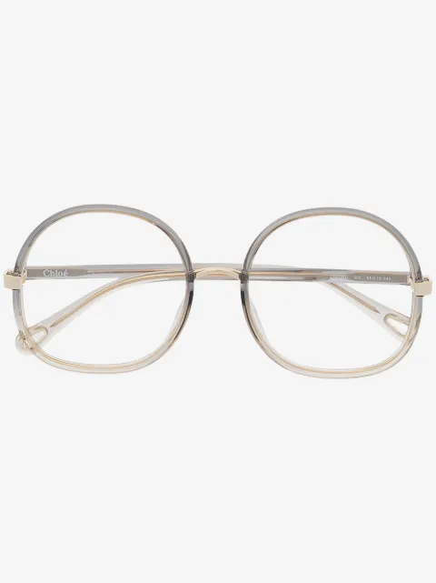 Chloé Eyewear Armação de óculos redonda oversized