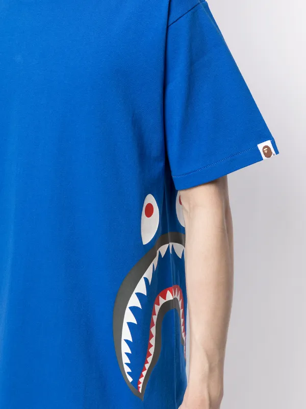 Shop A Bathing Ape Side Shark Print Cotton T Shirt With Express Delivery Farfetch