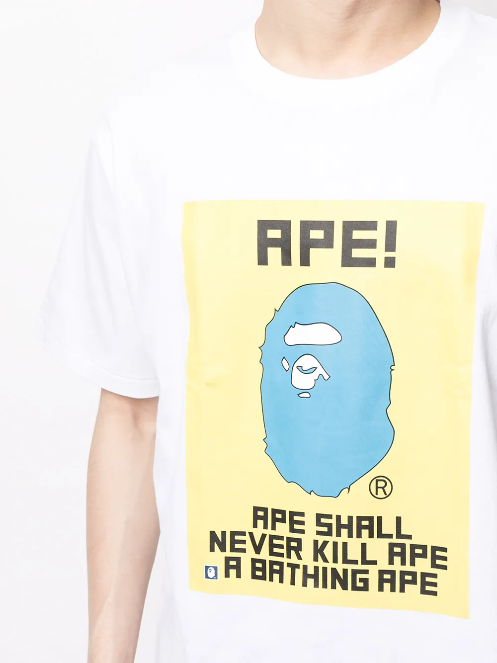 фото A bathing ape® футболка с графичным принтом