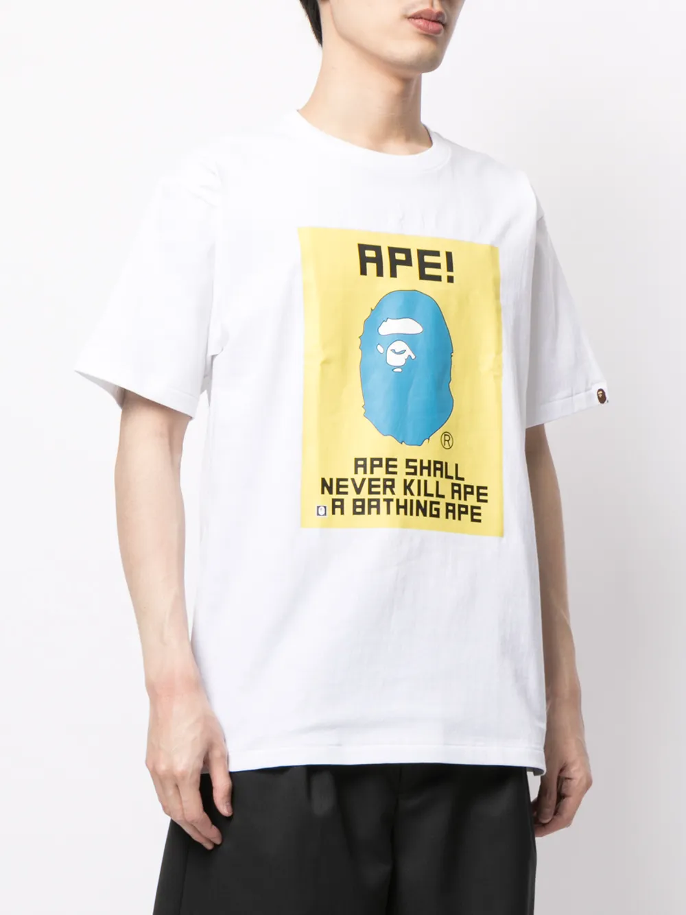 фото A bathing ape® футболка с графичным принтом