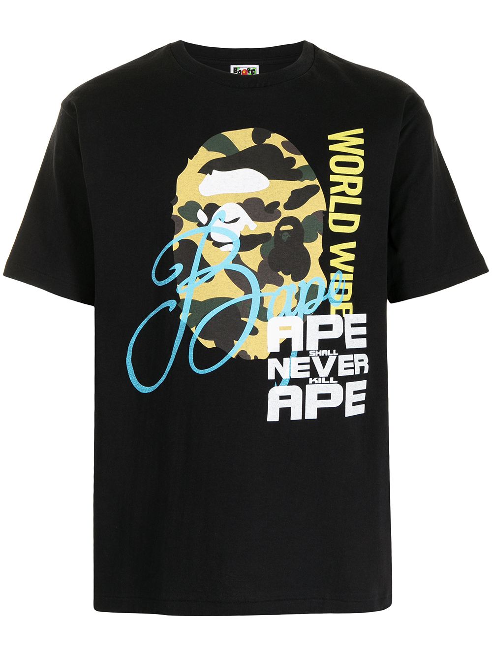 фото A bathing ape® футболка с круглым вырезом и логотипом