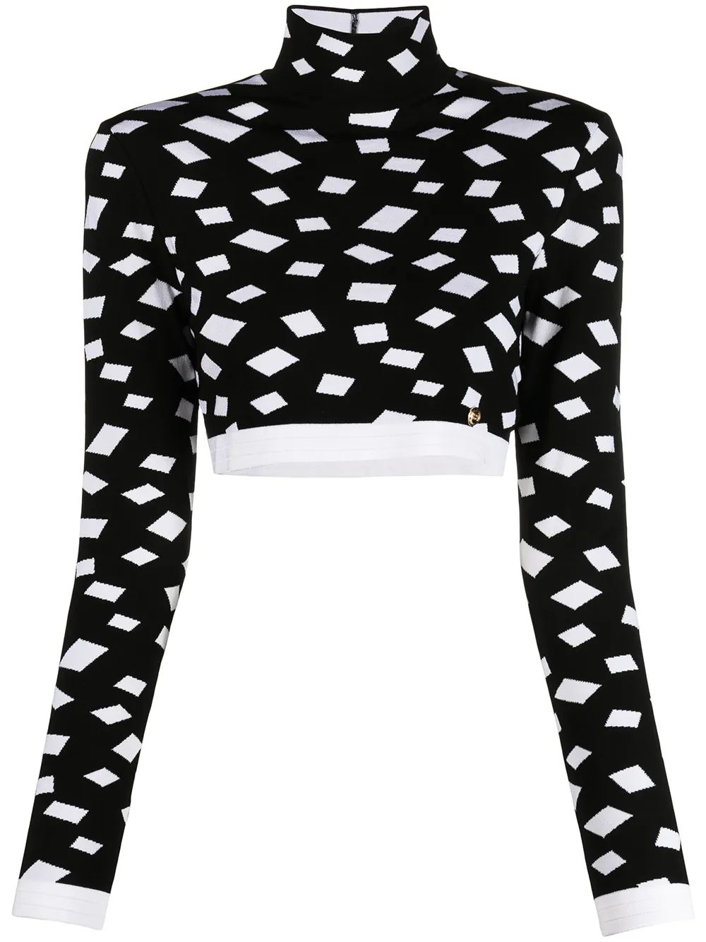 

Balmain suéter tejido con estampado geométrico - Negro