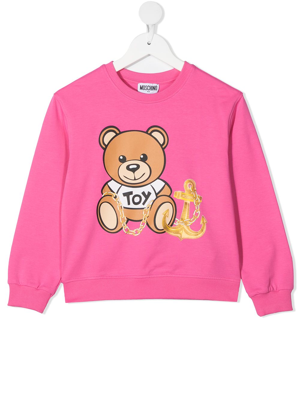 фото Moschino kids толстовка toy bear anchor