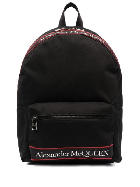 Alexander McQueen شنطة ظهر بطبعة شعار الماركة
