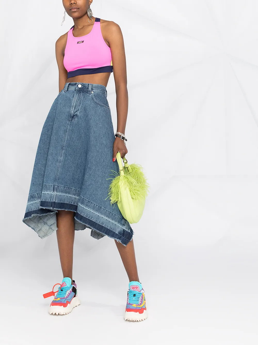 фото Msgm спортивный бюстгальтер с логотипом
