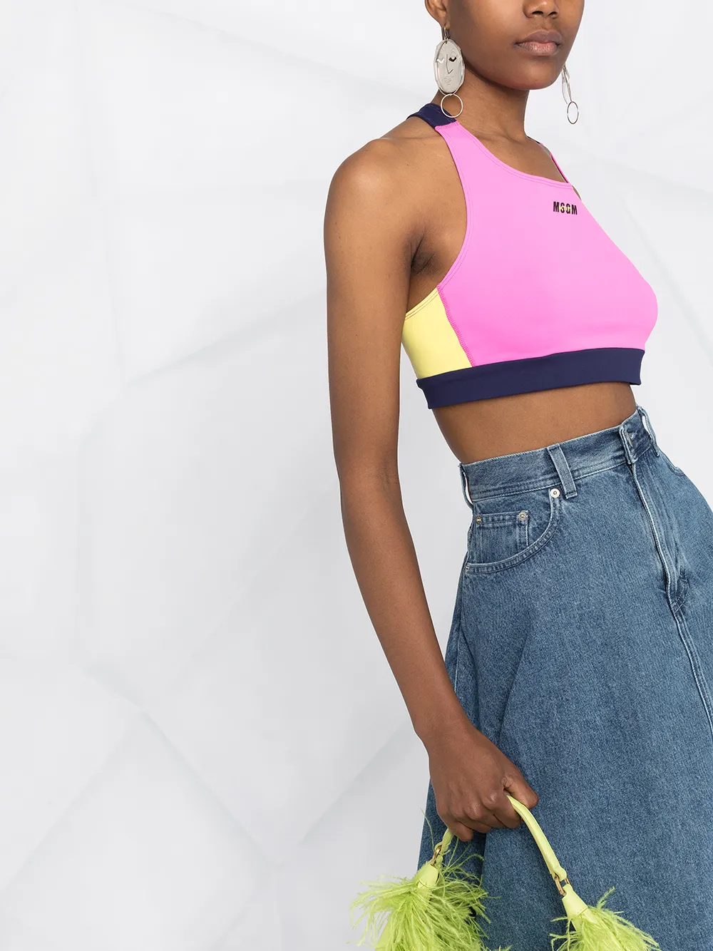 фото Msgm спортивный бюстгальтер с логотипом