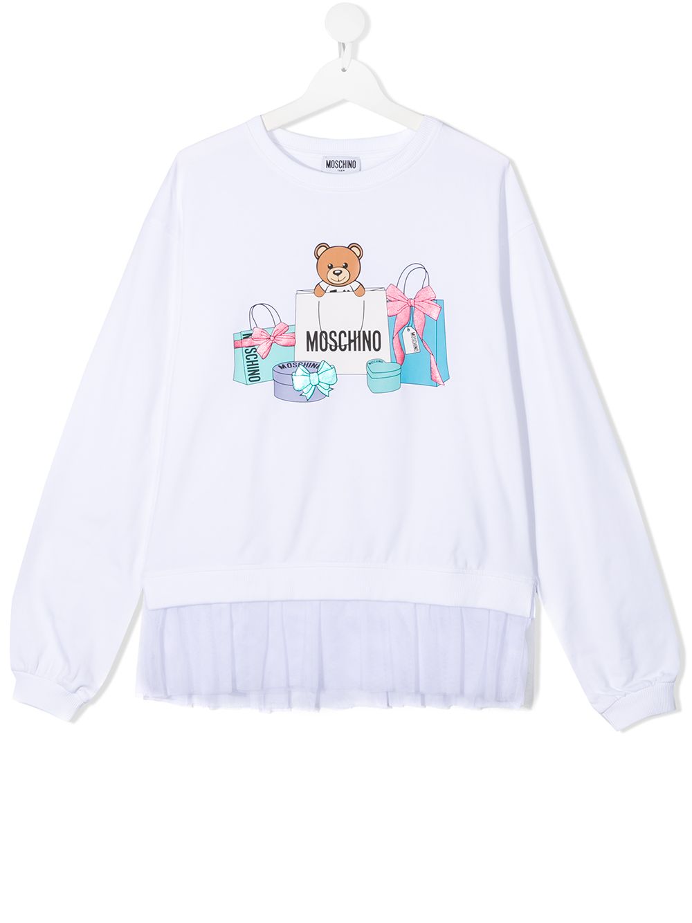 фото Moschino kids толстовка с принтом teddy bear