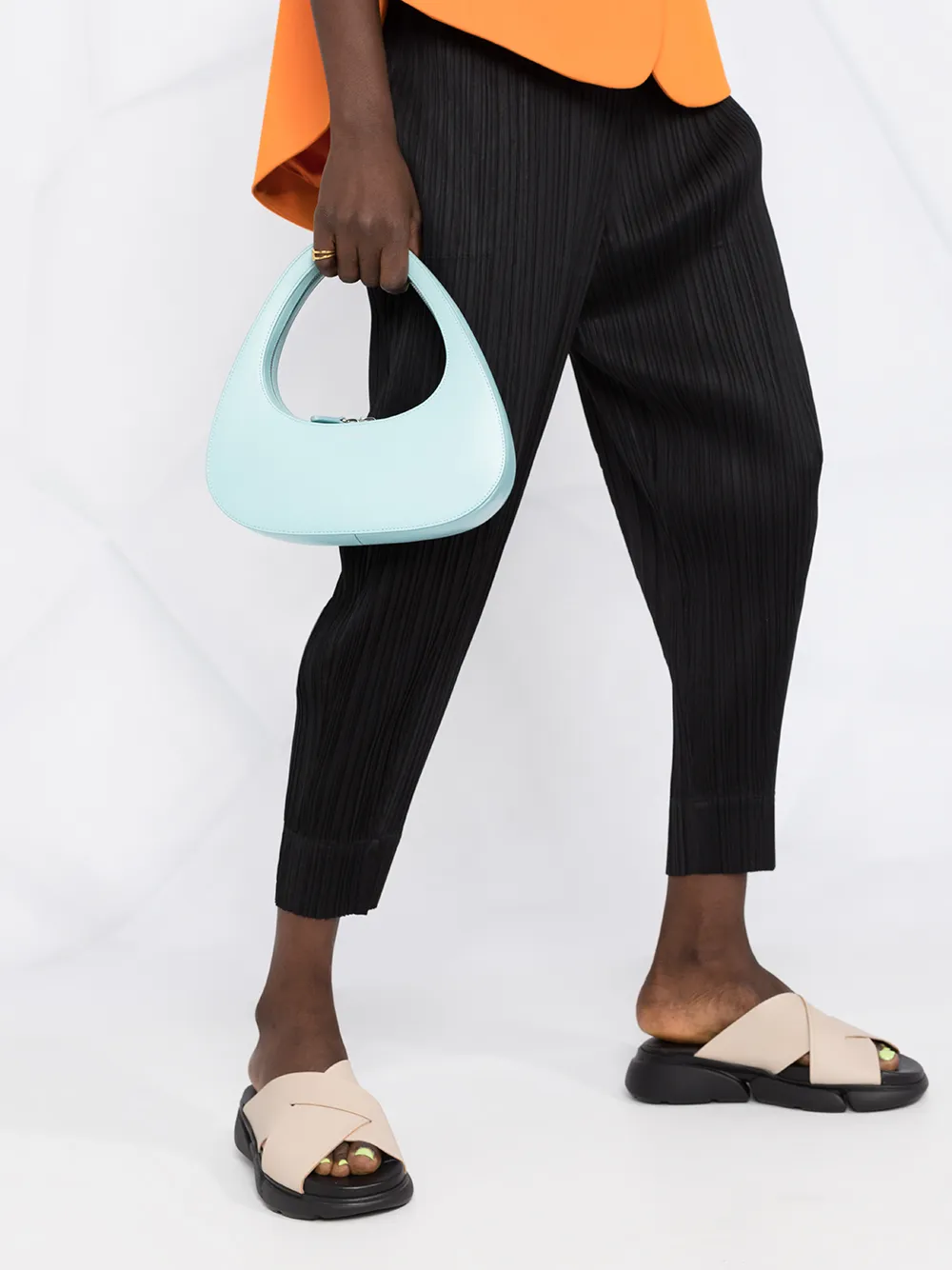 фото Pleats please issey miyake укороченные плиссированные брюки