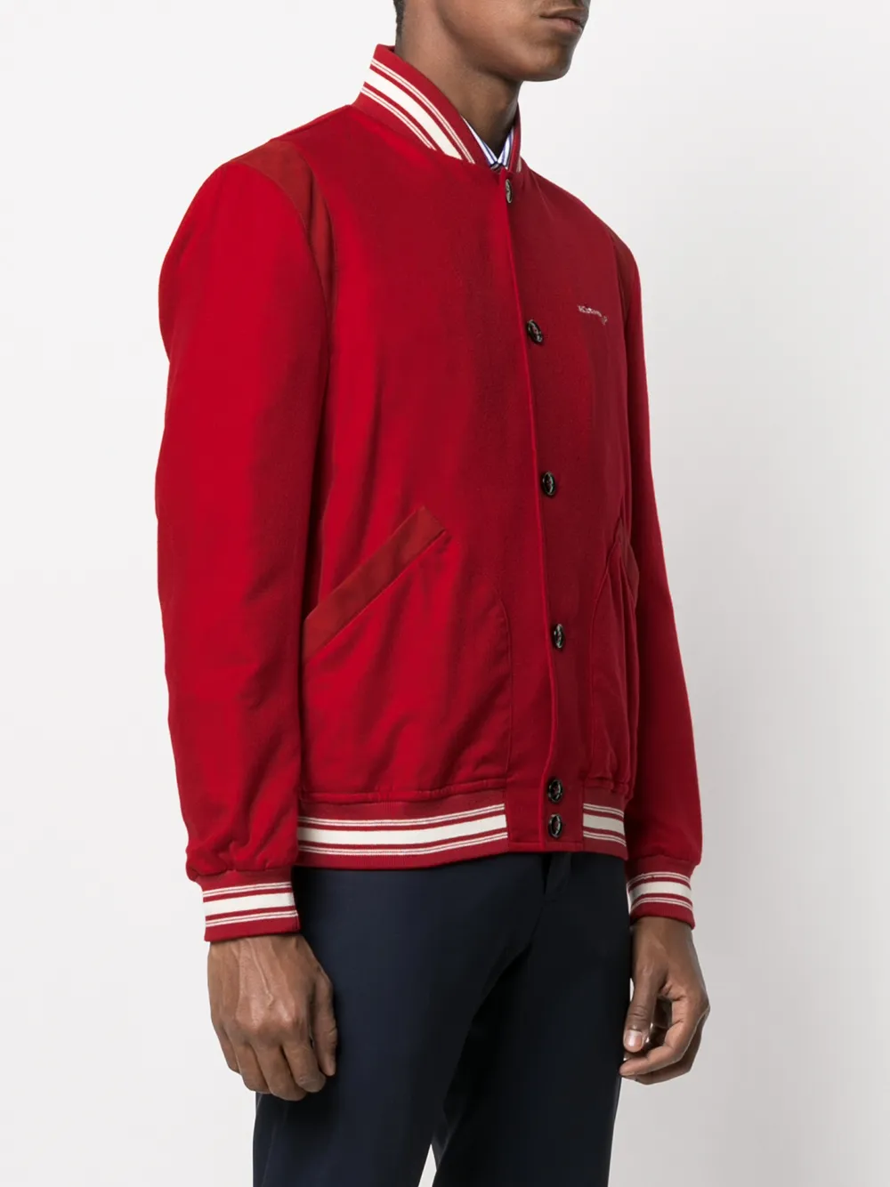 фото Kiton бомбер с вышитым логотипом