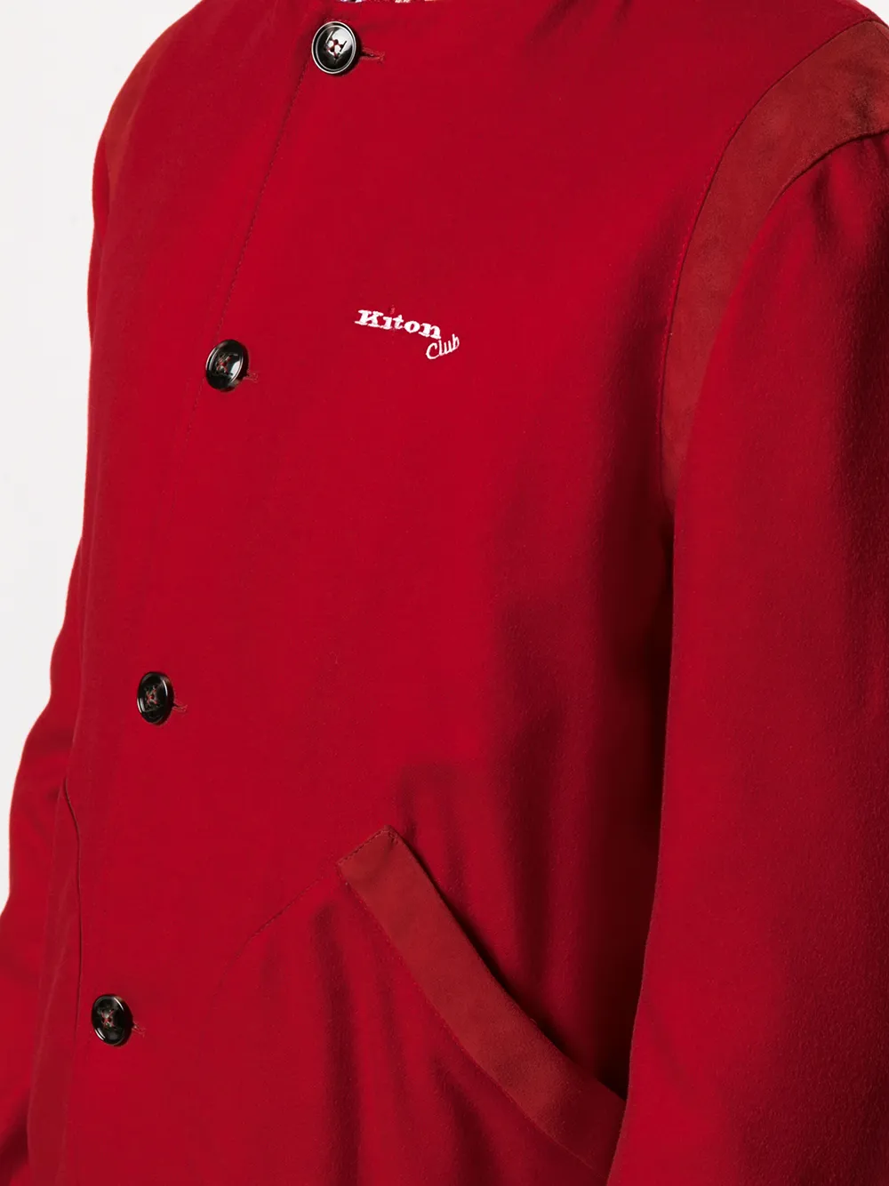 фото Kiton бомбер с вышитым логотипом