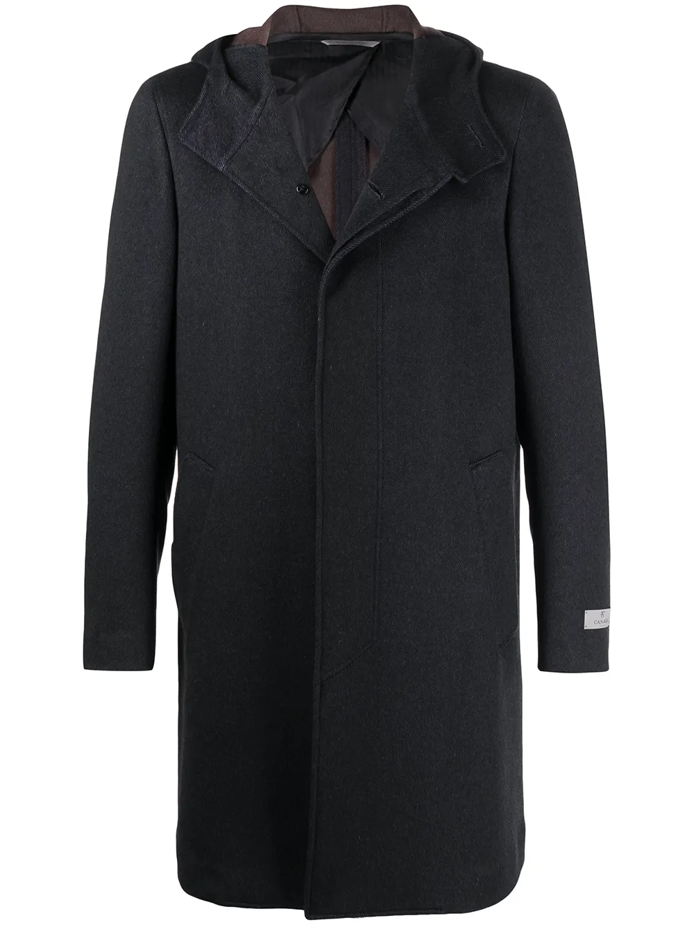 

Canali hooded single breasted coat - 303