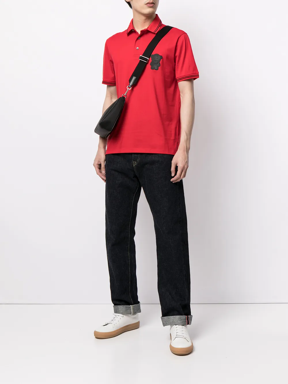 фото Emporio armani рубашка поло с нашивкой-логотипом