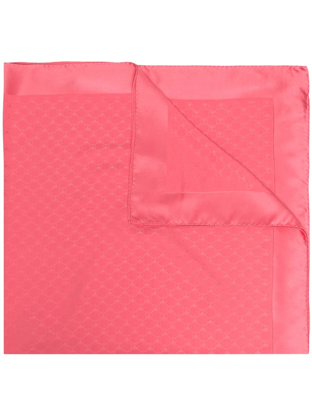 

Moschino motif-print silk scarf - Pink