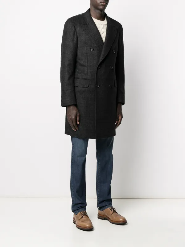 Canali double breasted coat clearance