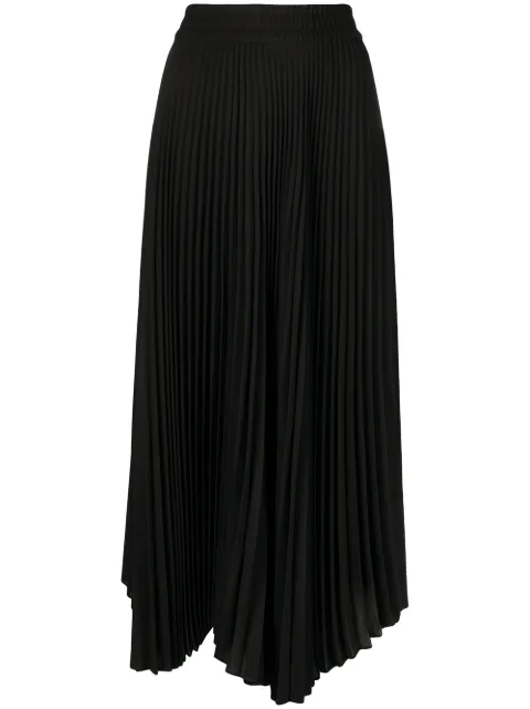 black pleated maxi
