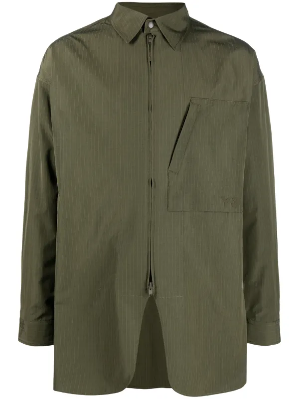 Y-3 Striped zip-up Shirt Jacket - Farfetch