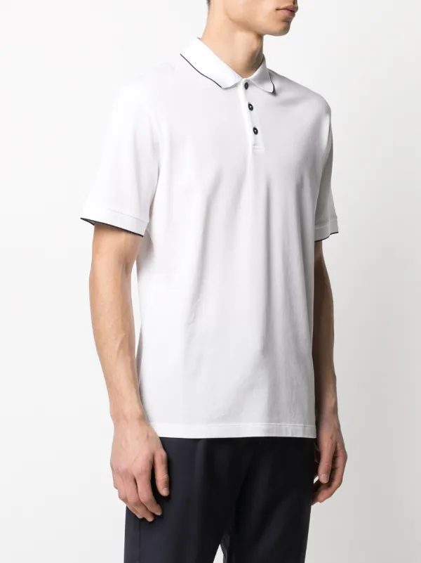 Bianco Farfetch Uomo Abbigliamento Top e t-shirt T-shirt Polo Polo con dettaglio a contrasto 