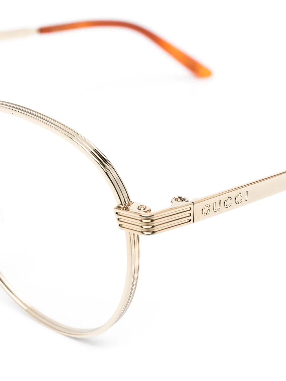Gucci Eyewear Bril met rond montuur Zilver