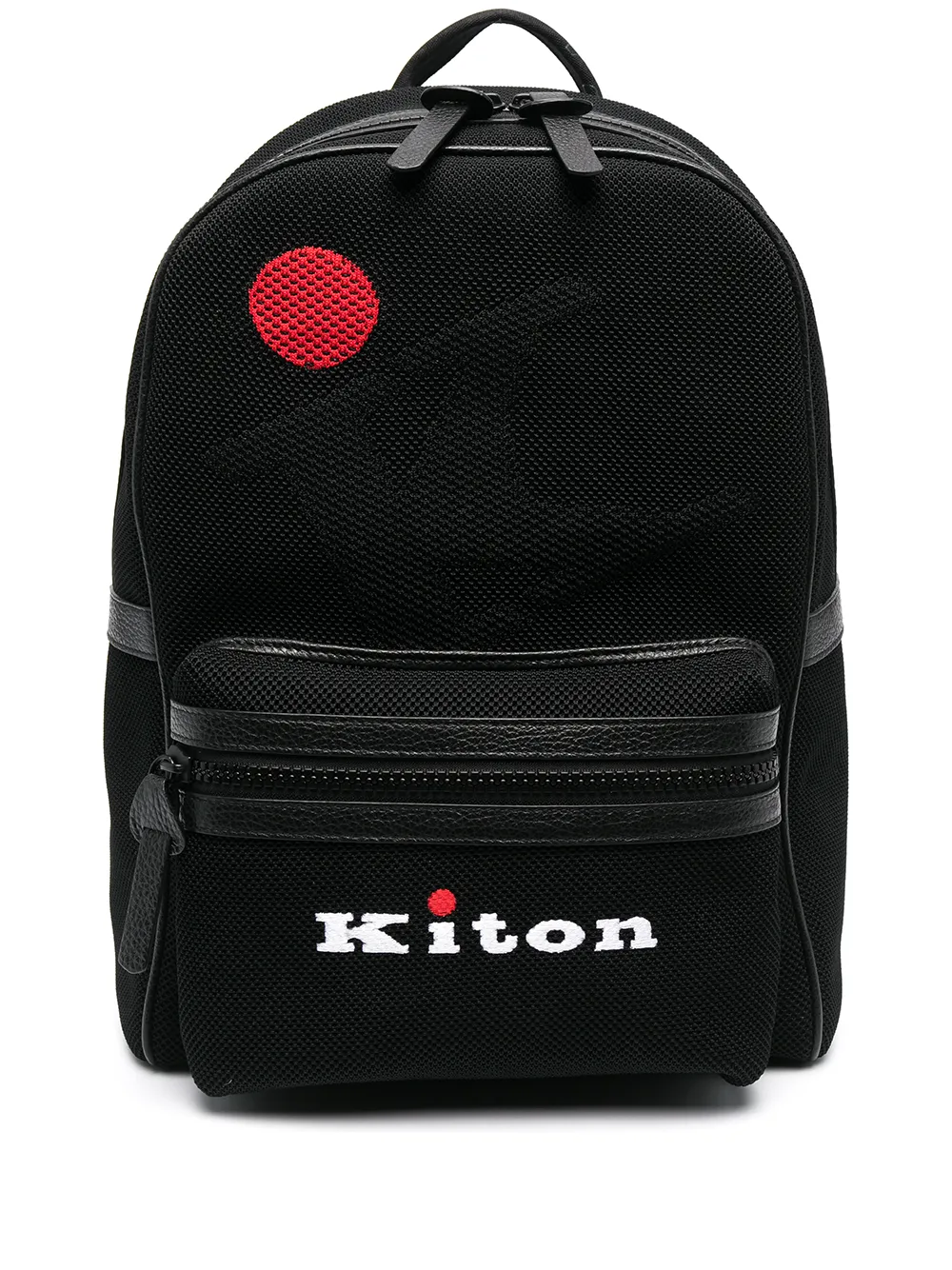 

Kiton mochila de malla con logo estampado - Negro