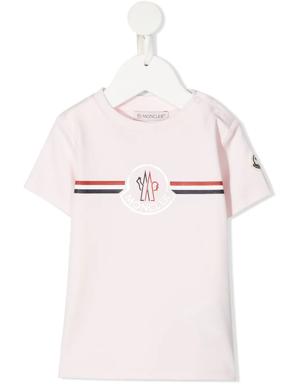

Moncler Enfant playera con logo estampado - Rosado